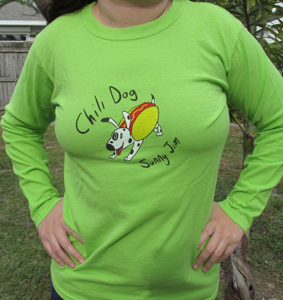 Chili Dog, Ladies Long-Sleeved T-shirt