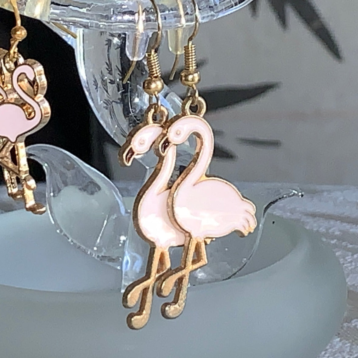 Flamingo Enamel, Earrings