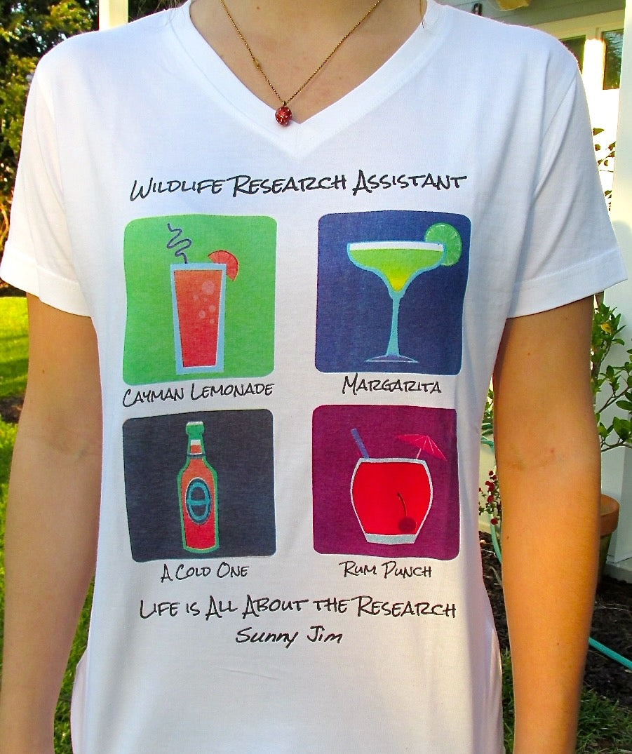 Research T-shirt (Full color front) Ladies V-Neck