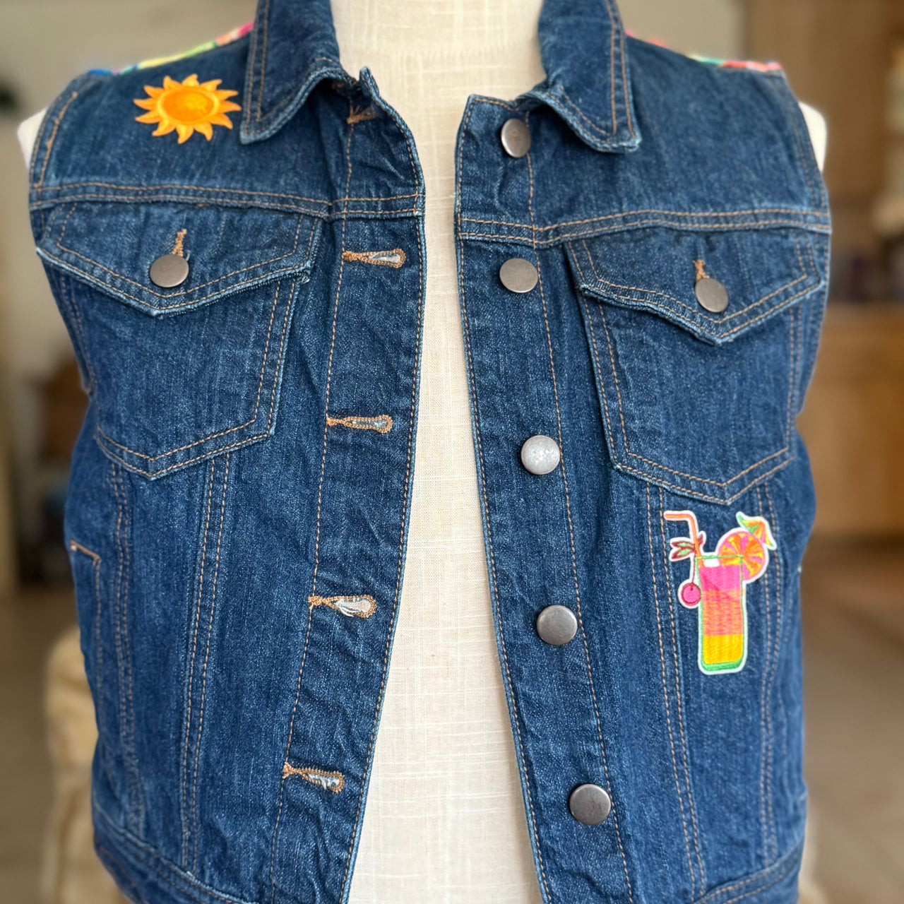 013 Denim Vest (L)