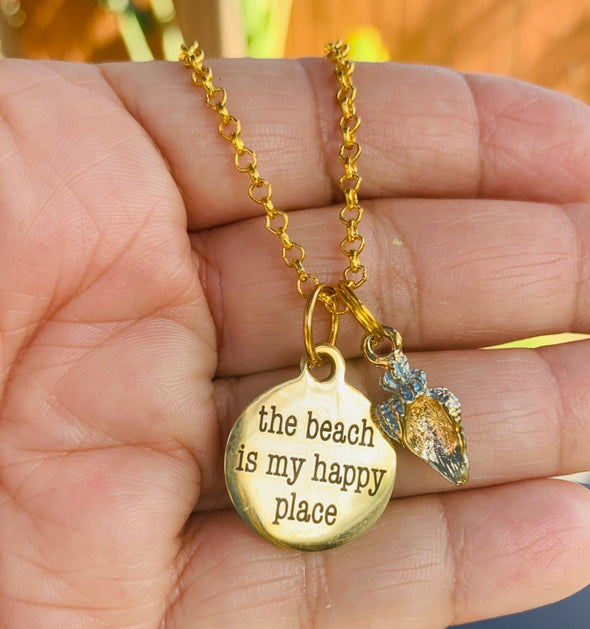 Necklace,The Beach is My Happy Place