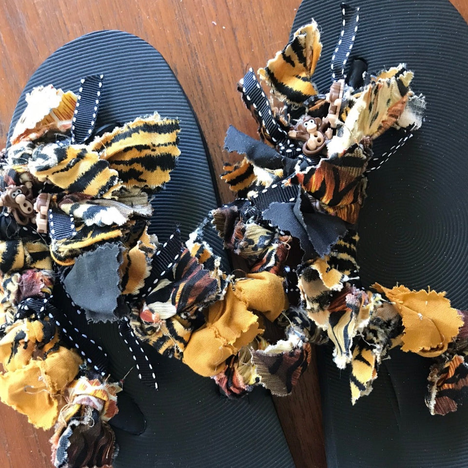 Custom Rag Flip Flops