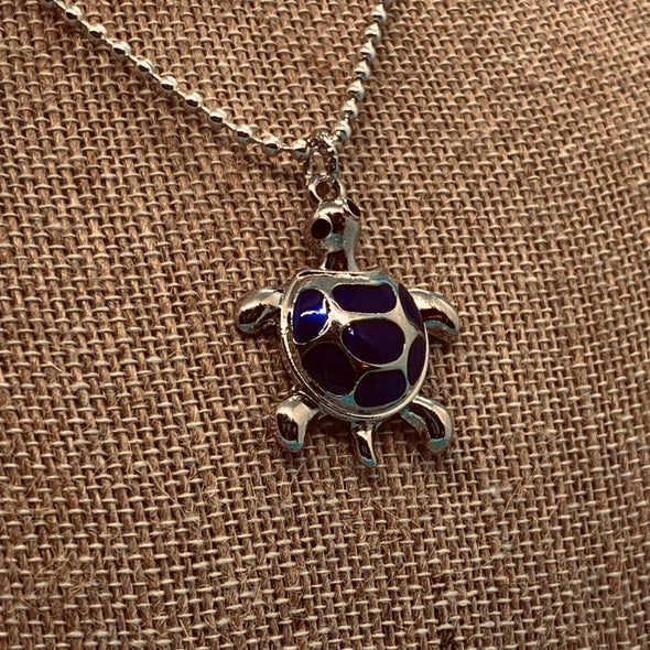 Necklace, Blue Turtle