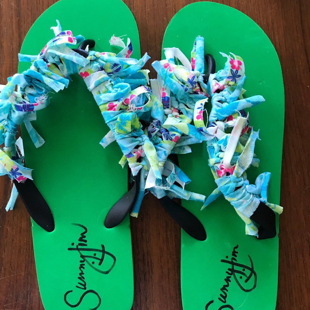 Custom Rag Flip Flops