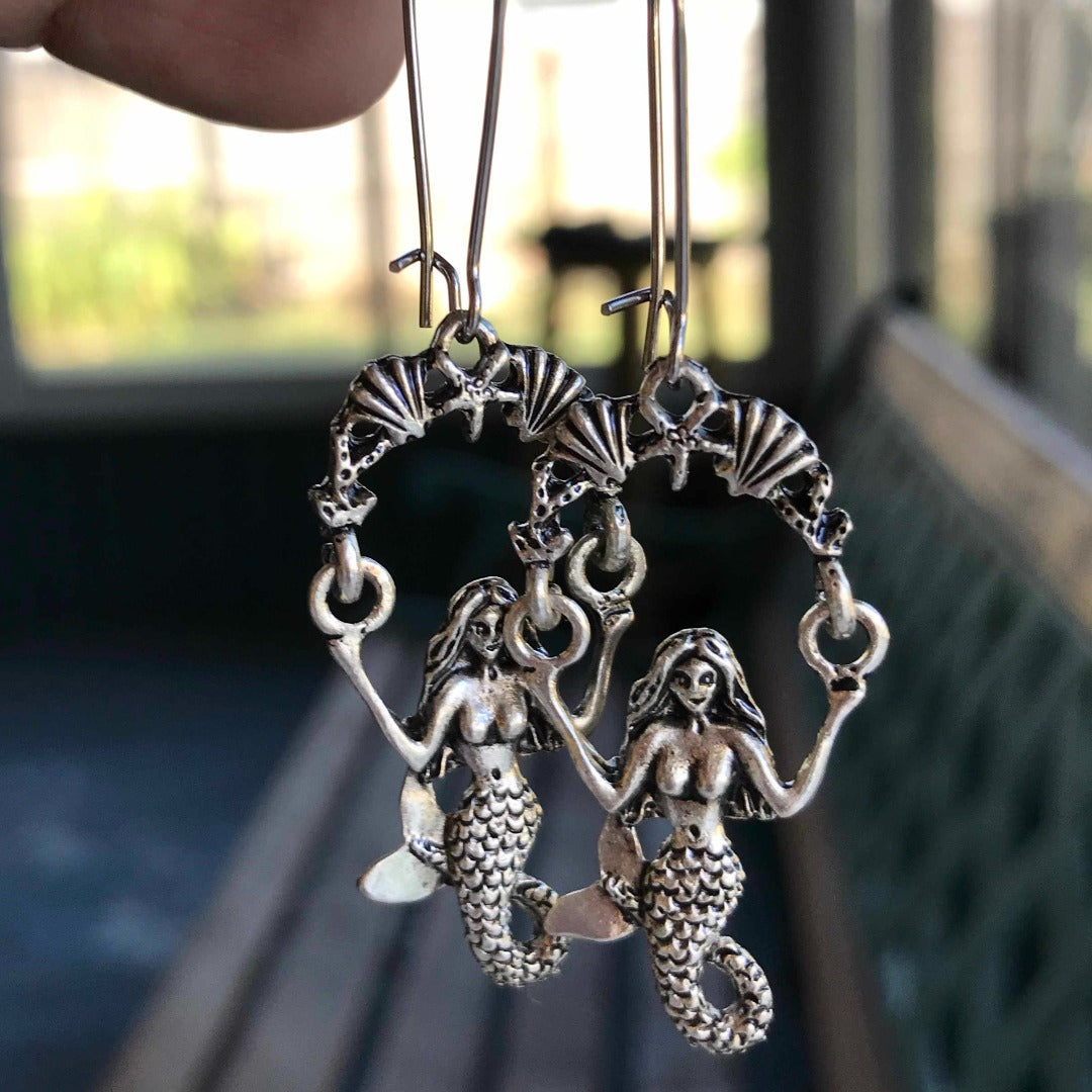 Dangling Mermaids, Earrings