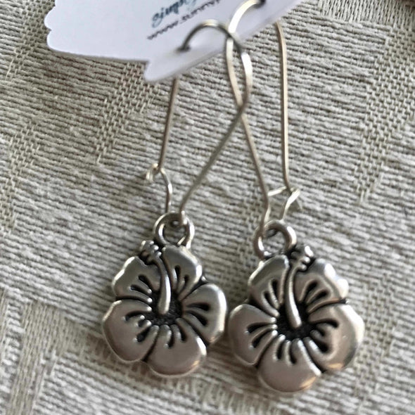 Earrings, Hibiscus