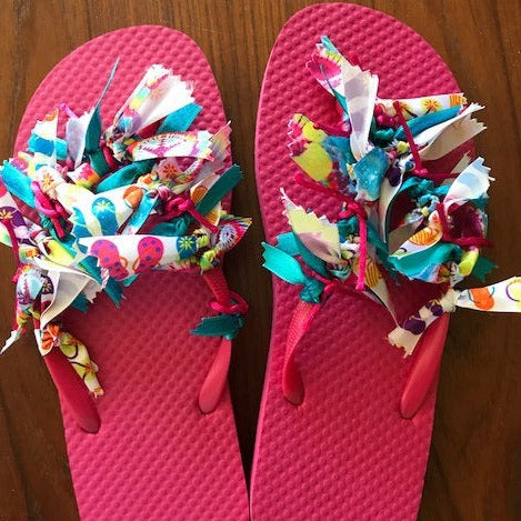 Custom Rag Flip Flops