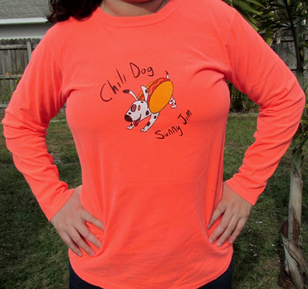 Chili Dog, Ladies Long-Sleeved T-shirt