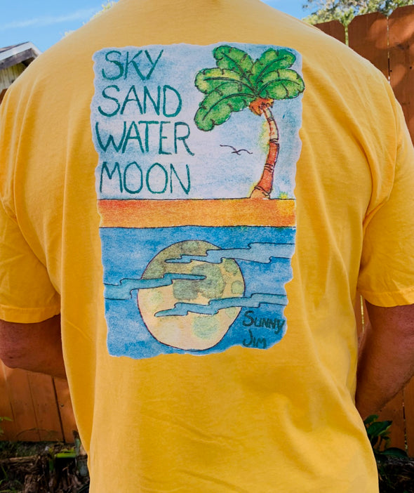 T-Shirt, Men,  Sky Sand Water Moon
