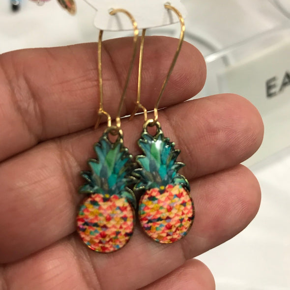 Earrings, Pineapple