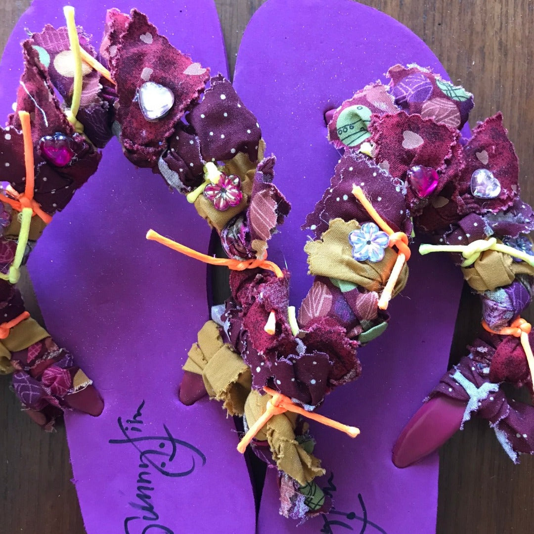 Custom Rag Flip Flops