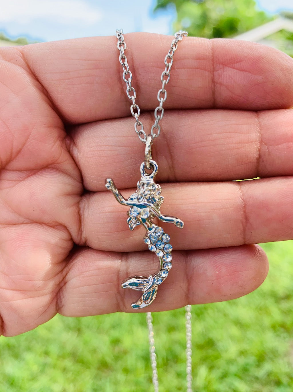 Rhinestone Mermaid, Necklace