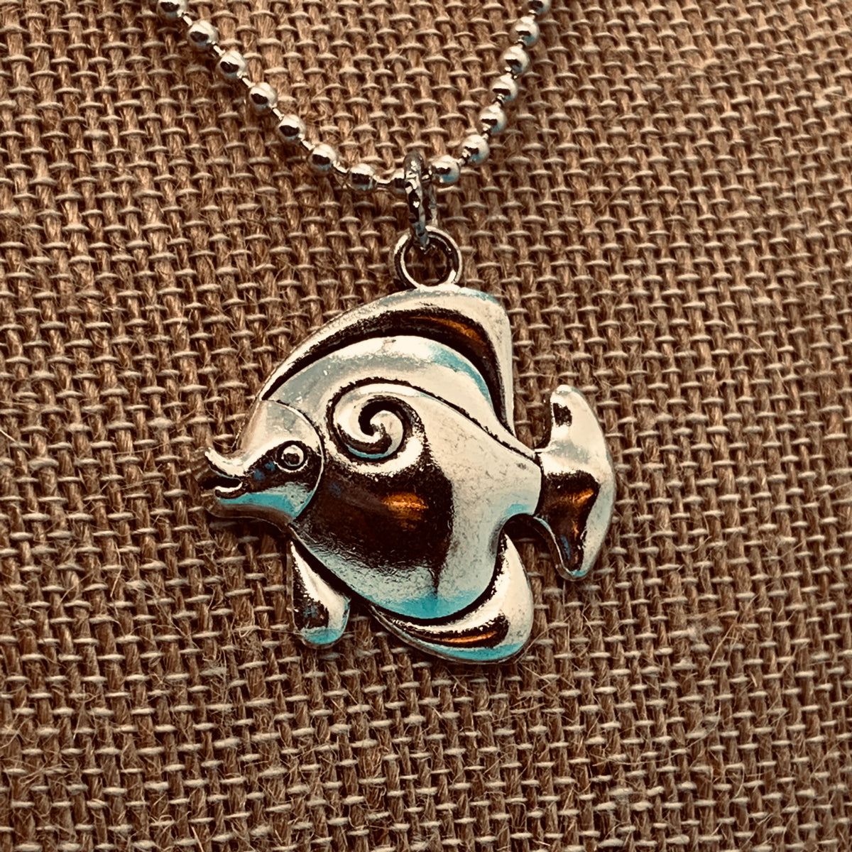Dancing Fish Neckless Silver Fish, Necklace